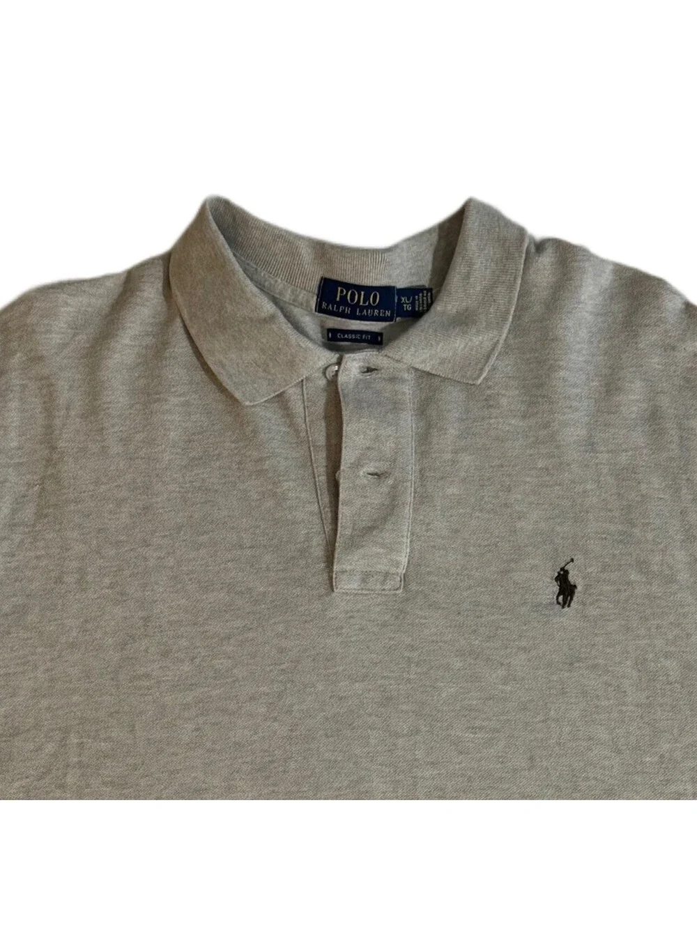 Polo Ralph Lauren Polo Shirt XL Classic Fit Gray Heather Short Sleeve Casual